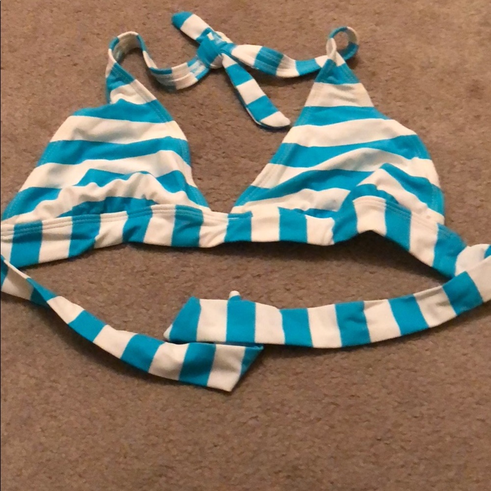 Striped bikini top